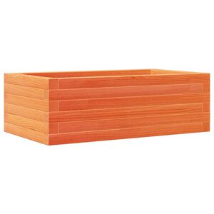 vidaXL Градинска кашпа, восъчнокафява, 70x40x23 см, борово дърво масив