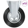 vidaXL 12 бр фиксирани колела, 200 мм