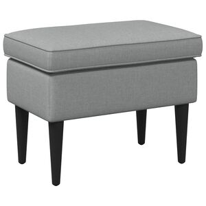 vidaXL Пуф за крака Светлосиво 55 x 35 x 41 см Текстил