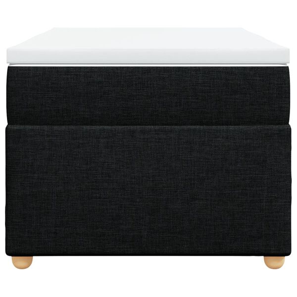 vidaXL Боксспринг легло с матрак, черно, 90x200 см, плат