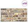 vidaXL 3D стенни панели, тухлен дизайн, шарени, 10 бр, EPS