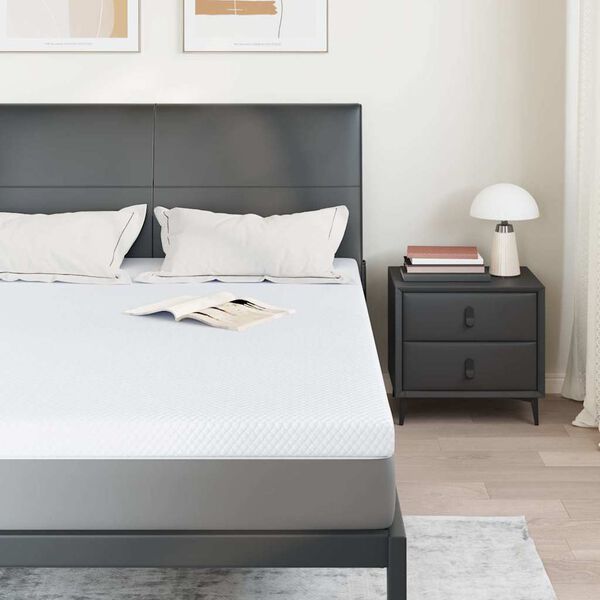 vidaXL Топер за матрак Бяло 160 x 200 cm Жакардова тъкан