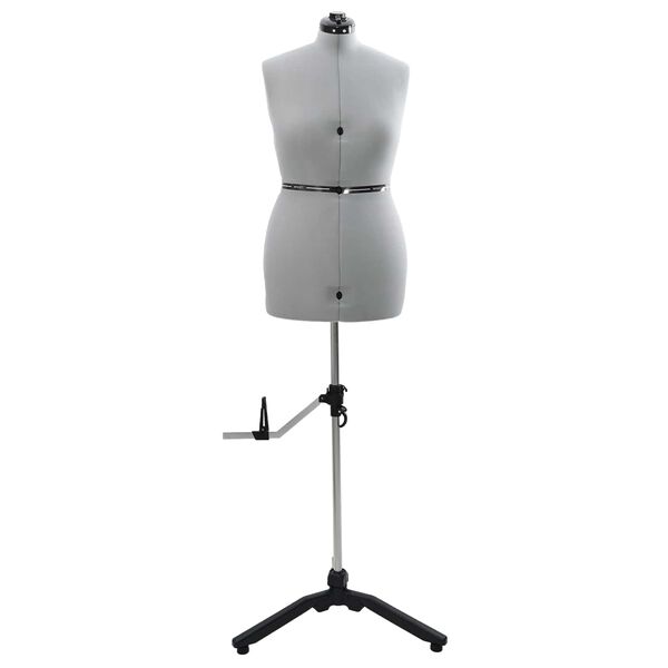 vidaXL Регулируем формат за рокля женски Сив m Кадифе