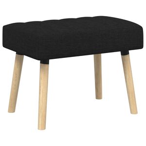 vidaXL Пейка с канали Черно 60 x 40 x 45 см Текстил
