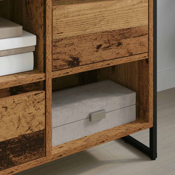 vidaXL ТВ шкаф Старо дърво 100 x 36 x 49,5 см Инженерно дърво