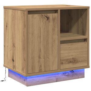 vidaXL Нощен шкаф Дъб 50 x 34,5 x 50 см. Инженерна дървесина