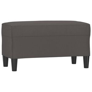vidaXL Пейка, сива, 70x35x41 см, изкуствена кожа
