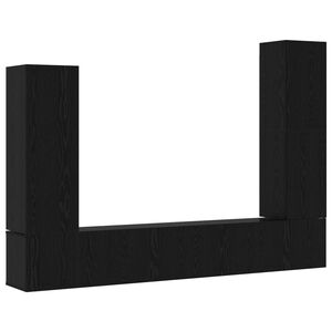 vidaXL Комплект ТВ шкаф 4 pcs Черния дъб Инженерно дърво