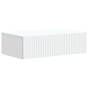 vidaXL Стенен страничен масичка Бяло 59 x 34,5 x 17 см