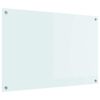vidaXL Кухненски заден панел Бяло 90 x 60 cm закалено стъкло