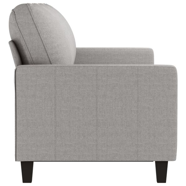 vidaXL 3-местен диван, светлосив, 180 см, плат