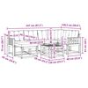 vidaXL Комплект дивани за открито 7 pcs Натурален и Бежов