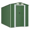 vidaXL Градинска барака зелена 192x357x223 см поцинкована стомана