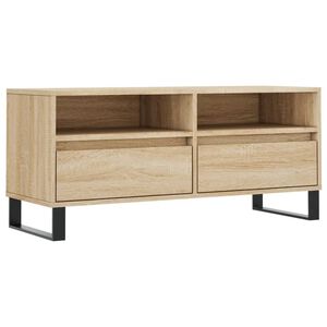 vidaXL ТВ шкаф, сонома дъб, 100x34,5x44,5 см, инженерно дърво