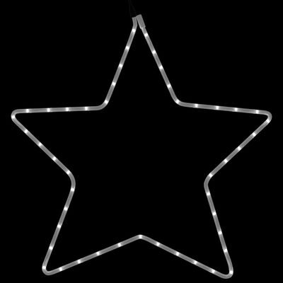 vidaXL Коледни фигури звезди с 48 светодиода 3 бр топло бяло 56 см