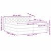 vidaXL Легло с пружинирана основа с матрак Крем 200 x 200 cm текстил