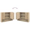 vidaXL Комплект мебели за баня с чекмедже с рафт 3 pcs Сонома дъб