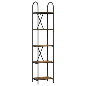 vidaXL Рафт за книги 5 нива 40 x 30 x 183 см Инженерна дървесина