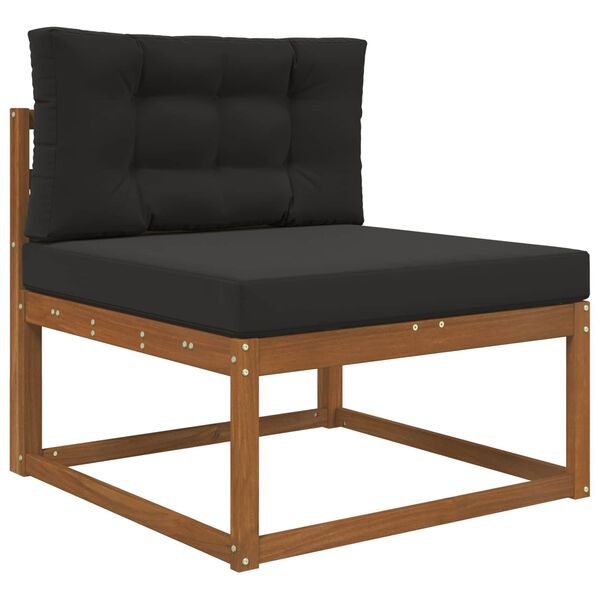 vidaXL Възглавница за диван на открито 2 pcs Черен Полиестер