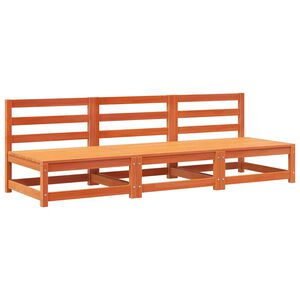 vidaXL Градински кресла без подлакътници 3бр восъчнокафяв 70x70x67 см