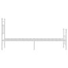 vidaXL Метална рамка за легло с горна и долна табла, бяла, 80x200 см