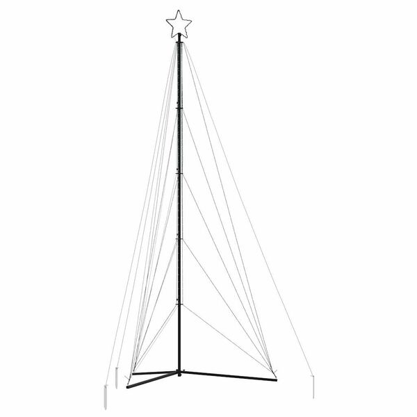 vidaXL LED коледна елха 615 светодиода студено бяло 404,5 см