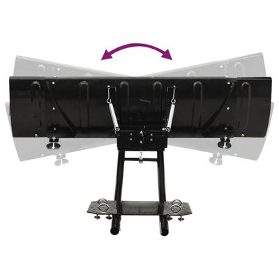 vidaXL Снежен плуг за предно монтиране на ATV, 150x38 см, черен