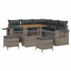 vidaXL Градински Софа Комплект 8 pcs Сив полиратан