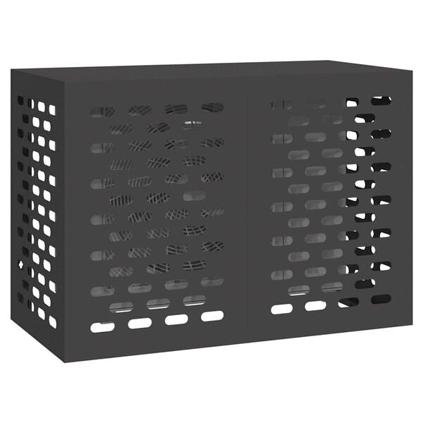 vidaXL Покритие за климатик Черно 100 x 50 x 70 cm Стомана