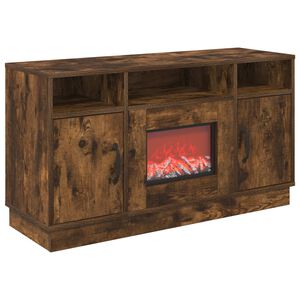 vidaXL Електрическа камина Опушен дъб 100 x 33 x 55 cm