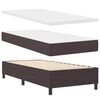 vidaXL Легло с пружинирана основа Тъмнокафяв 90 x 190 cm текстил