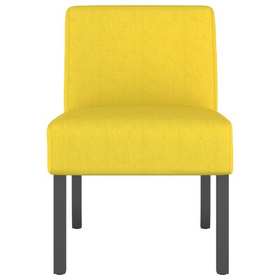 vidaXL Ниско кресло, светложълто, текстил