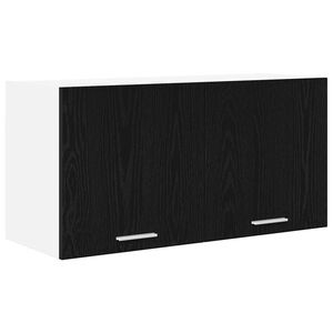 vidaXL Висящ шкаф с врата Черния дъб 80 x 31 x 40 см Инженерно дърво
