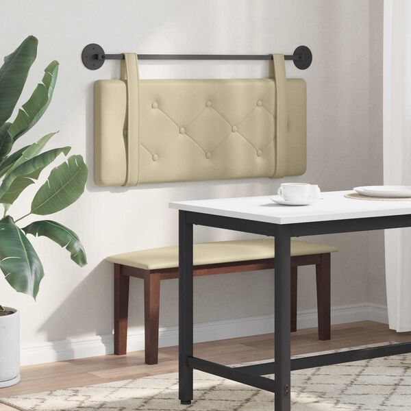 vidaXL Висяща табла Монтиране на стена Крем 100 cm Изкуствена