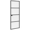 vidaXL Врата за дом 76 x 201,5 x 3,5 см Алуминий и закалено стъкло