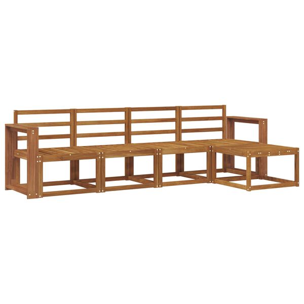 vidaXL Комплект дивани за открито 5 pcs Естествен