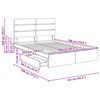 vidaXL Легло с място за съхранение Бяло 140 x 190 cm Инженерно дърво
