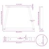 vidaXL Крака за масичка за кафе, V-образни, 2 бр., естествена стомана, 40 x (30-31,3) см, стомана