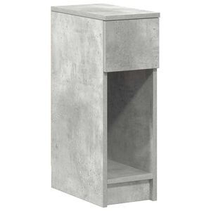 vidaXL Нощно шкафче с чекмедже, бетонно сив, 20x36x60 см