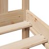 vidaXL Легло с етажерка за книги, без матрак, 160x200 см, бор масив