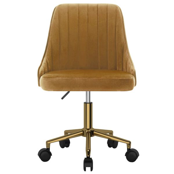 vidaXL Въртящи се трапезни столове, 2 бр, кафяви, кадифе