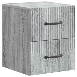 vidaXL Спален шкаф с монтаж на стена Сива сонома 34,5 x 33 x 40 см