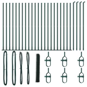 vidaXL Стълб за ограда. Зелено