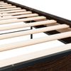 vidaXL Рамка за легло, кафяв дъб, 100x200 см, инженерно дърво и метал