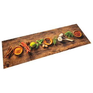 vidaXL Кухненско килимче, миещо, подправки, 45x150 см, кадифе