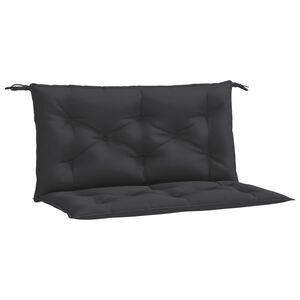 vidaXL Възглавници за градински пейки 2 бр черно 100x50x7 см плат