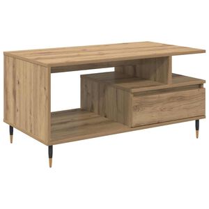vidaXL Масичка за кафе Дъб 90 x 49 x 45 см Инженерна дървесина
