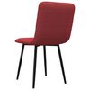 vidaXL Трапезни столове, 2 бр, виненочервени, текстил