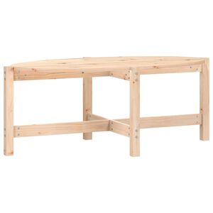 vidaXL Кафе маса, 118x63x45 см, борово дърво масив