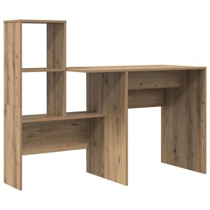 vidaXL Бюро Дъб Инженерна дървесина 131,5 x 50 x 106,5 см